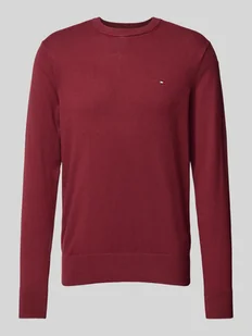 Sweter z dzianiny z wyhaftowanym logo model ‘PIMA’ - Swetry męskie - miniaturka - grafika 1