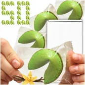 Pieczywo chrupkie - Ciasteczka z Wróżbą Podziękowania Zielone na ŚLUB URODZINY dla Gości 50 szt - miniaturka - grafika 1