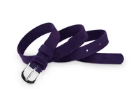 Paski - Pasek damski klasyczny fioletowy welur 2 cm - miniaturka - grafika 1