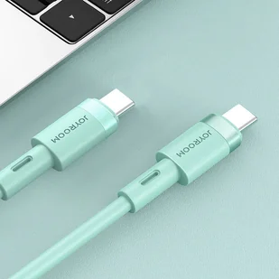Joyroom kabel przewód USB Typ C - USB Typ C PD 60W 1,2m zielony (S-1230N9) - Kable USB - miniaturka - grafika 6