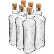 Inne naczynia kuchenne - Butelka karbowana 500 ml z korkiem - miniaturka - grafika 1