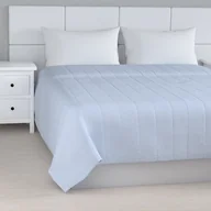 Narzuty - Dekoria Narzuta pikowana w pasy pastelowy niebieski szer.260 x dł.210 cm Loneta 500-133-35 - miniaturka - grafika 1