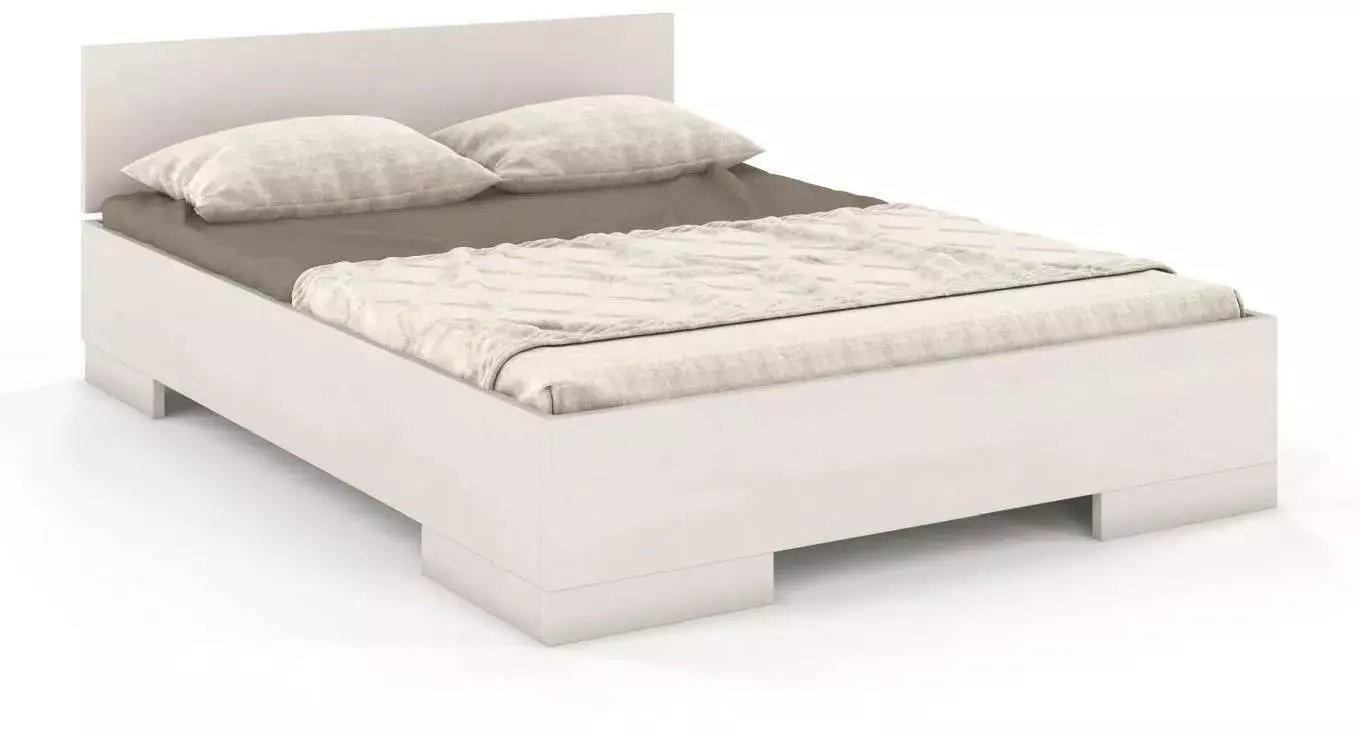 Skandica Łóżko SPECTRUM MAXI ST bukowe 200x200 białe SKANDICA