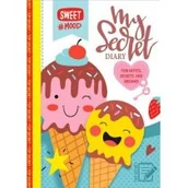 Szkolne artykuły papiernicze - Pamiętnik 135x197/48K kratka  brokat Słodycze - miniaturka - grafika 1