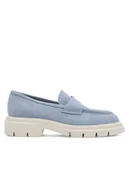 Półbuty damskie - Gino Rossi Loafersy GRACE-E24-26372LM Błękitny - miniaturka - grafika 1