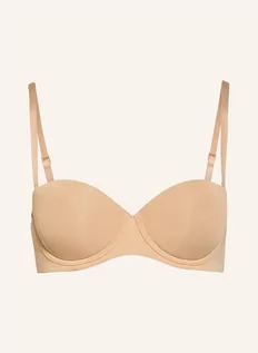 Biustonosze - Calvin Klein Biustonosz Push-Up beige - grafika 1