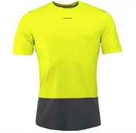 Koszulki sportowe męskie - T-shirt HEAD VISION TECH Yellow Anthracite 2018 - L - miniaturka - grafika 1