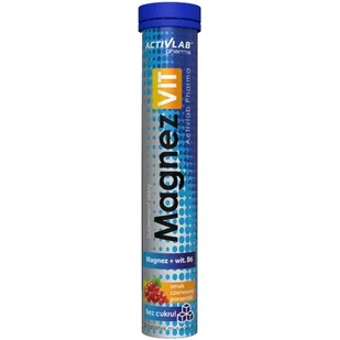 Magnez + B6 ACTIVLAB MagnezVit Czerwona porzeczka (20 tabletek) - Witaminy i minerały dla sportowców - miniaturka - grafika 1