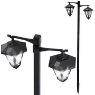 Lampy ogrodowe - Polux EVERA 2x1LED black Lampa solarna latarnia 315335 315335 - miniaturka - grafika 1