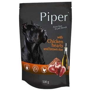 Piper Pies z sercami kurczaka z ryżem 500g - Mokra karma dla psów - miniaturka - grafika 2
