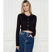 Swetry damskie - GUESS Kardigan | Cropped Fit - miniaturka - grafika 1