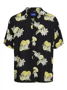 Koszule męskie - JACK & JONES Jorluke Flores Resort Shirt Ss Sn koszula męska - grafika 1