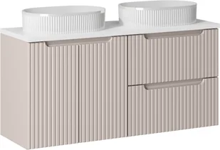 Zestaw meblowy 120cm z blatem i 2 umywalkami nablatowymi Beyond - Meble łazienkowe - miniaturka - grafika 1