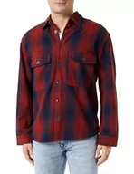 Koszule męskie - SELETED HOMME Męska koszula flanelowa Slhloosemason-Flannel Overshirt Noos, brązowy, L - miniaturka - grafika 1