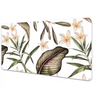 Ochronna mata na biurko Liście i kwiaty 90x45 cm - Podkładki na biurko - miniaturka - grafika 1