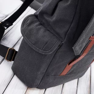 PLECAK MĘSKI NA LAPTOPA A4 ZE SKÓRY WEGAŃSKIEJ PAOLO PERUZZI E-03-MC - Torby na laptopy - miniaturka - grafika 4