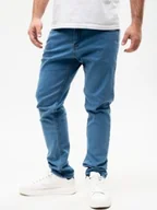 Spodnie męskie - Spodnie Jeansowe Męskie Klasyczne Proste Regularne Urban City Niebieski 36 - miniaturka - grafika 1