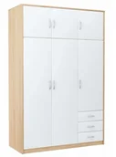 Szafy - Szafa z nadstawką trzydrzwiowa dąb sonoma + biały - Rutox - miniaturka - grafika 1