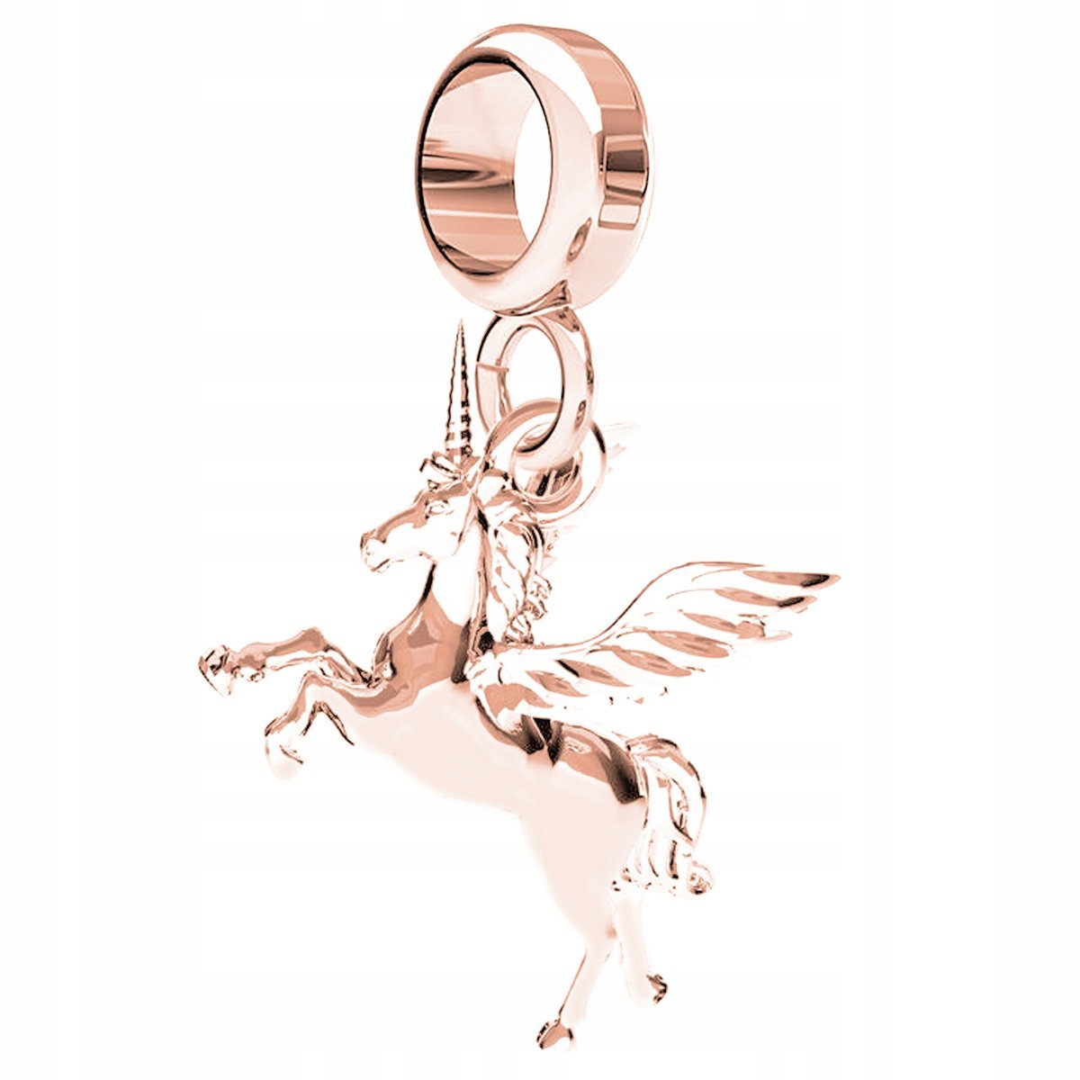 Charms Pozłacany z Jednorożcem Koń Konik z Rogami Jednorożec SREBRO 925