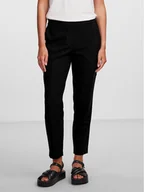 Spodnie damskie - Pieces Chinosy 17138427 Czarny Regular Fit - miniaturka - grafika 1