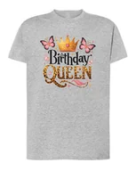 Koszulki i topy damskie - Koszulka Urodziny Królowa Queen Impreza Prezent Szary melanż L - miniaturka - grafika 1