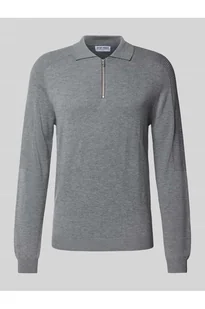 Sweter z dzianiny z kołnierzykiem polo - Antony Morato - Swetry męskie - miniaturka - grafika 1