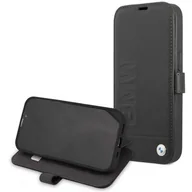 Etui i futerały do telefonów - BMW Etui BMFLBKP13SSLLBK iPhone 13 mini 5,4" czarny/black book Signature BMW000413-0 - miniaturka - grafika 1