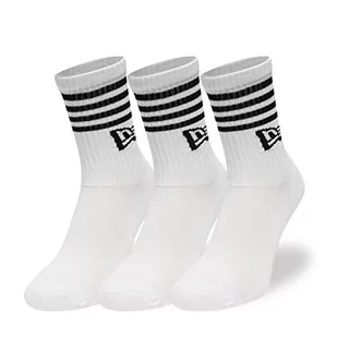 New Era Skarpety unisex w paski, białe, 39-42 - Skarpetki damskie - miniaturka - grafika 1
