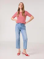 Koszulki i topy damskie - TAIFUN Koszulka w kolorze czerwono-białym - miniaturka - grafika 1