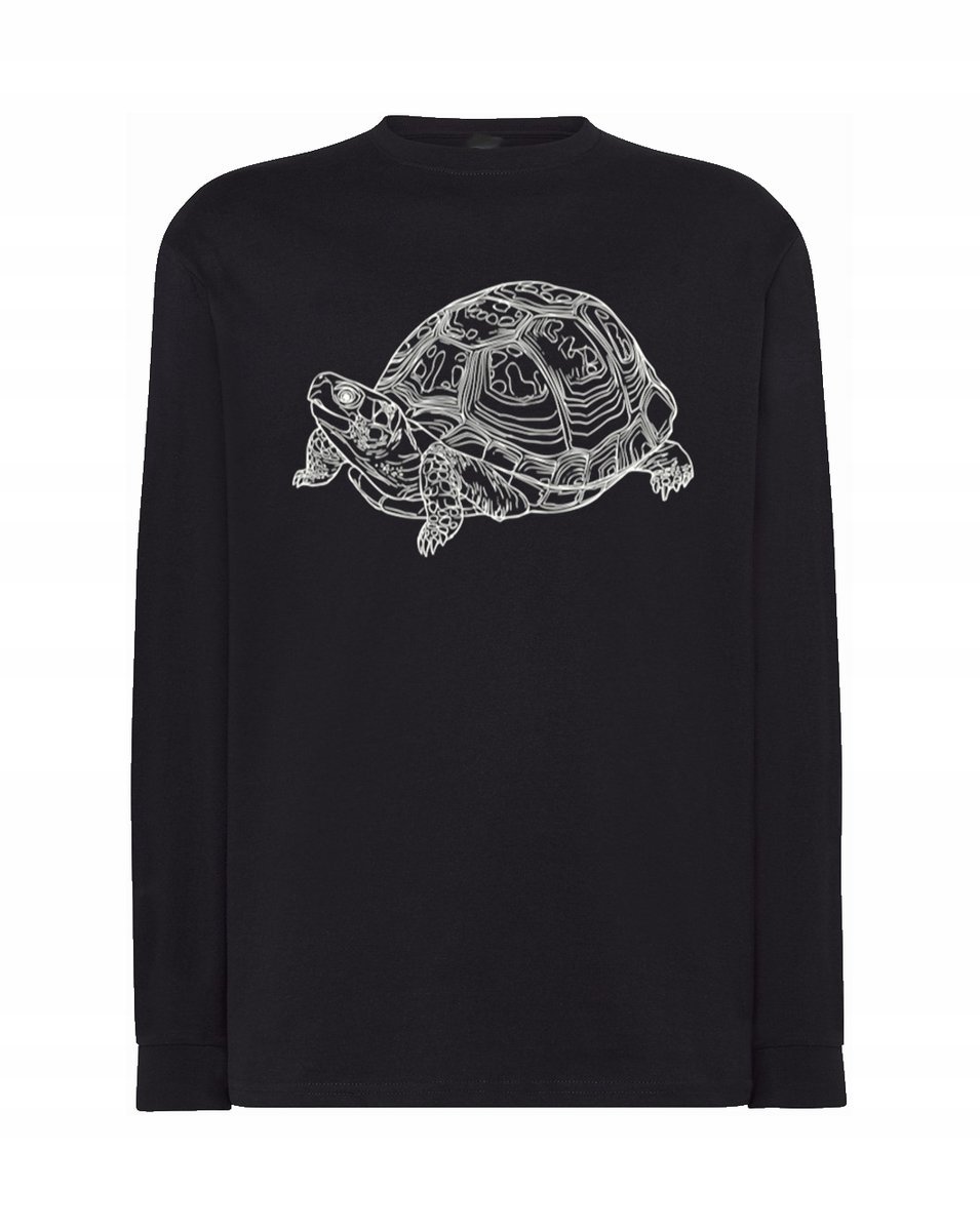 Longsleeve męski nadruk zwierzę ŻÓŁW r.L