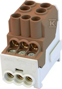 Simet Blok rozdzielczy - dystrybucyjny Al/Cu SDB 100 (80010) SIMBLOCK brązowy 81601015 81601015 - Inne akcesoria elektryczne - miniaturka - grafika 1