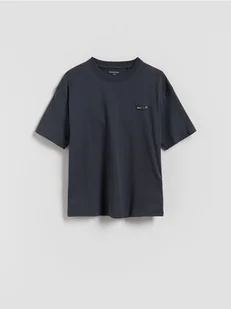 Reserved - Bawełniany t-shirt oversize - brązowy - Koszulki dla chłopców - miniaturka - grafika 1