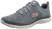 Sneakersy damskie - Skechers Damskie sneakersy Flex Appeal 4.0-Brilliant Vie, Siatka z dzianiny łupkowej różowe wykończenie, 37 EU - miniaturka - grafika 1