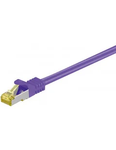 Goobay Cat 7 S/FTP PIMF Patch Cable 1,5 m Fioletowy 91600 - Patchcordy - miniaturka - grafika 1