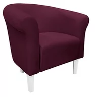 Fotele - ATOS Fotel Milo Mikrofaza 11 fioletowy nogi 20 białe - miniaturka - grafika 1