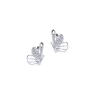Biżuteria dla dzieci - Srebrne kolczyki 925 Skrzydła Motyla cyrkonie - miniaturka - grafika 1