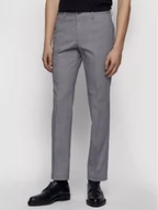 Spodnie męskie - BOSS Spodnie materiałowe Stanino17-W 50450182 Szary Slim Fit - miniaturka - grafika 1