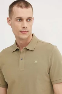 G-Star Raw polo męski kolor zielony gładki - Koszulki męskie - miniaturka - grafika 1