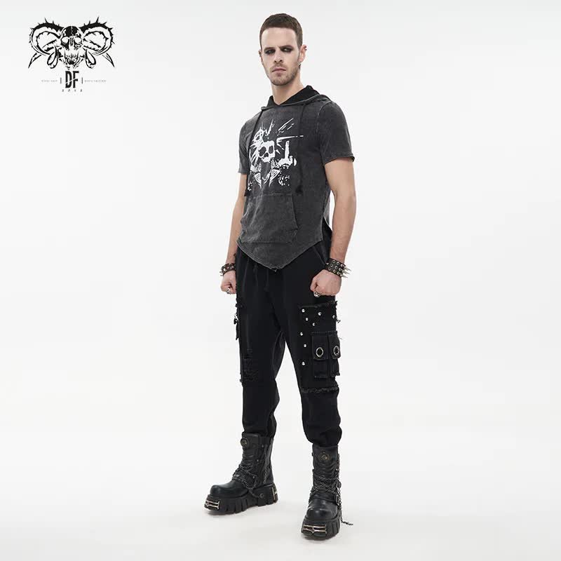 spodnie męskie DEVIL FASHION - PUNK GOTHIC, joggery-M