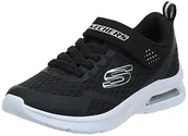 Buty dla chłopców - Skechers Chłopięce sneakersy Microspec Max Torvix, Black Textile Black White Trim, 31 EU - miniaturka - grafika 1