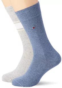 Tommy Hilfiger Męskie skarpety Multicolor Melange Classic (2 sztuki), beżowy/denim melange, 39 EU - Skarpetki męskie - miniaturka - grafika 1