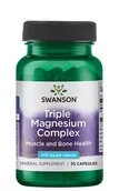 Suplementy naturalne - Swanson, triple magnesium complex, 30 kapsułek - miniaturka - grafika 1