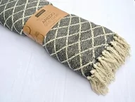 Koce - BAWEŁNIANY KOC NARZUTA 150x200 AREDO GRAFITOWY - miniaturka - grafika 1