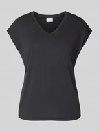 Koszulki i topy damskie - T-shirt z dekoltem w serek model ‘modala’ - miniaturka - grafika 1