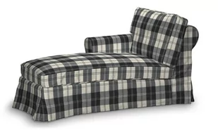 Dekoria Pokrowiec na szezlong Ektorp lewy krata czarno-biała 84 x 166 x 73 cm Edinburgh 642-115-74 - Pokrowce na meble - miniaturka - grafika 1