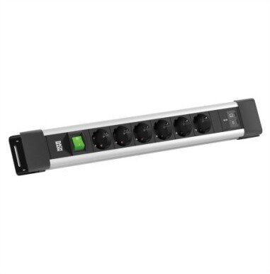 Listwa zasilająca Bachmann BACHMANN CONNECTUS 6xCEE7/3, 1xwyłącznik, 1xUSB C/C 65 W, długość 2,0 m, CEE7/7, kolor szary