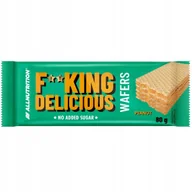 Zdrowa żywność - Allnutrition Fitking Delicious Wafers 80G Wafelki Orzechowe Fit Bez Cukru - miniaturka - grafika 1
