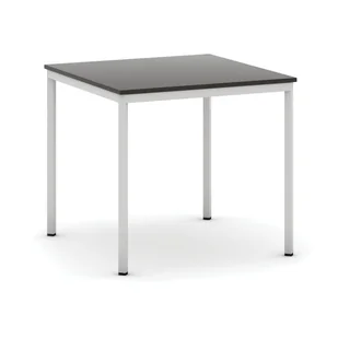 B2B Partner Stół do jadalni 800 x 800 mm, blat wenge, nogi jasnoszare 555679 - Stoły - miniaturka - grafika 1