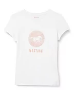 Koszulki i topy damskie - MUSTANG Damska koszulka z nadrukiem Alexia C, General White 2045, XL - miniaturka - grafika 1