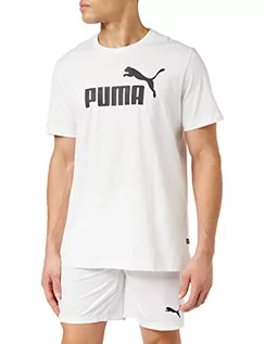 Koszulki męskie - Puma Ess Logo Tee T-shirt męski biały bia$35y S 851740 - grafika 1